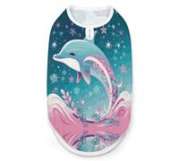 Dog Vest Pet Vest Dog Post Surgery Body Suit Cold Weather Coat Cute Dolphin Snowflake Printed for XS S M Dogs Male Or Female