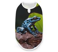 Dog Vest Pet Vest Dog Post Surgery Body Suit Cold Weather Coat Dart Frog Blue Printed for XS S M Dogs Male Or Female