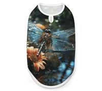 Dog Vest Pet Vest Dog Post Surgery Body Suit Cold Weather Coat Dragonfly Flying on The Pond Printed for XS S M Dogs Male Or Female