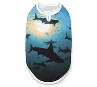 Dog Vest Pet Vest Dog Post Surgery Body Suit Cold Weather Coat Hammerhead Sharks Printed for XS S M Dogs Male Or Female
