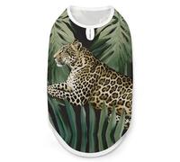 Dog Vest Pet Vest Dog Post Surgery Body Suit Cold Weather Coat Leopard Palm Leaf Printed for XS S M Dogs Male Or Female