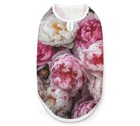 Dog Vest Pet Vest Dog Post Surgery Body Suit Cold Weather Coat Peach And White Peonies Printed for XS S M Dogs Male Or Female