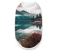 Dog Vest Pet Vest Dog Post Surgery Body Suit Cold Weather Coat Scenic Lake Printed for XS S M Dogs Male Or Female