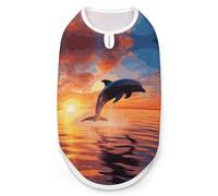 Dog Vest Pet Vest Dog Post Surgery Body Suit Cold Weather Coat Sunset Dolphin Printed for XS S M Dogs Male Or Female