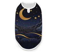 Dog Vest Pet Vest Dog Post Surgery Body Suit Cold Weather Coat There Are Stars And Moon on It Printed for XS S M Dogs Male Or Female