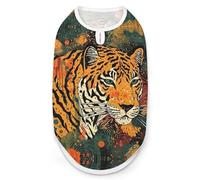 Dog Vest Pet Vest Dog Post Surgery Body Suit Cold Weather Coat Tiger Botanical Print Printed for XS S M Dogs Male Or Female