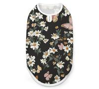 Dog Vest Pet Vest Dog Post Surgery Body Suit Cold Weather Coat Various Butterflies And Daisies Printed for XS S M Dogs Male Or Female
