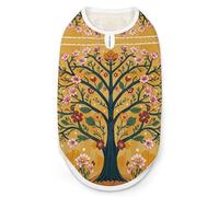 Dog Vest Pet Vest Dog Post Surgery Body Suit Cold Weather Coat Yellow Orange Tree of Life Printed for XS S M Dogs Male Or Female