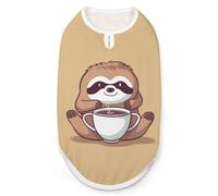 Dog Vest Pet Vest Dog Post Surgery Body Suit Cold Weather Coat Yoga Sloth Coffee Printed for XS S M Dogs Male Or Female
