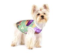 Dog Vest, Purple Dream Mushroom Print Pet Tank Top Pullover Soft Puppy T-Shirt & Breathable Cat Clothes for Small Breeds S