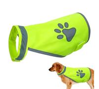 Dog Vest Reflective Clothing, Dog Safety Reflective Vest - Dog Vest Safety Pet Dog Fluorescent Outdoor Vest | Dog Paw Pattern Keeps Dog Visible Pet Security Vest for Hiking Hunting