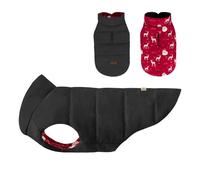 Dog Vest, Reversible Warm Winter Warm and Soft, Black & Red, L