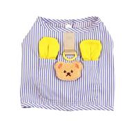 Dog Vest Shirt Lightweight Breathable Vertical Stripes Small Puppy Clothing Buckle Summer Teddy Bichon Pomeranian Vest (XL)
