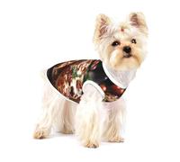Dog Vest, Tantalizing Sausage Pizza Print Pet Tank Top Pullover Soft Puppy T-Shirt & Breathable Cat Clothes for Small Breeds L