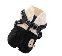 Dog Vest, Windproof and Fleece Lined Clothing with Harness, Puppy Jacket with Opening on the Back, for Small and Medium Dogs in Autumn for Outdoor Activities