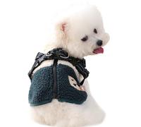 Dog Vest Windproof and Warm Fleece Lined Vest with Harness, with Back Opening Dog Jackets for Cold Weather - For Small and Medium Dogs in Autumn for Outdoor Activities