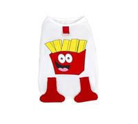 Dog Vest with D-Ring,Pet Summer Cartoon T-Shirt Pumpkin Strawberry French Fries Pattern Cat Dog Breathable Tank Top for Cat Puppy Small Medium Dogs_2XL(French Fries)