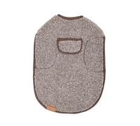Dog Vest with Plush Lining for Long-Bodied Dogs, Brown S | Thickened Wearable Layer, Two-Button Closures on Each Side, Indoor Rest and Short Cool-Weather Outings