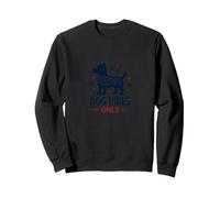 Dog Vibes Only: Paw Prints and Hearts Pet Lover Sweatshirt, Adult Unisex, Black, XL