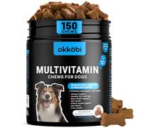 Dog Vitamins and Supplements - 150 Chews - Dog Multivitamin and Minerals - Immune, Digestive & Joint Support, Skin & Coat - Packed with Omega 3s, Glucosamine & Probiotics - Chicken