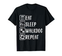 Dog Walker Gifts Dog Walking Gift Eat Sleep Dog Walk Repeat T-Shirt
