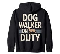 Dog Walker On Duty Dog Walking Lover Zip Hoodie