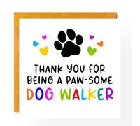 Dog Walker Thank You Card, Paw-some Dog Walker, From Dog, Thank You Card from Dog
