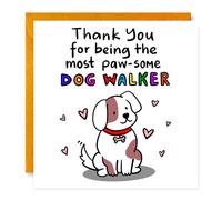 Dog Walker Thank You Card, Paw-some Dog Walker, From Pet, Thanks for being Awesome