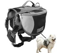 Dog Walking Backpack | Adjustable and Breathable for Pets | Saddle Bag for Dogs - Outdoor Walks Night Travel Car Airport Trips Taxi Public Transport