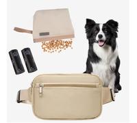 Dog Walking Bag - Waterproof Dog Walking Bumbag, Treat Pouch Equipped with Adjustable Shoulder Strap, Have Independent Detachable Pet Snack Pouch, Large Capacity for Outdoor Puppy Training