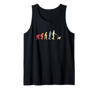 Dog Walking Evolution: From Caveman to Canine Companion Tank Top