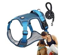 Dog Walking Harness,Dog Harness Set,Comfortable No Pull Pet Harness Reflective Dog Harness | Dog Traction Harness,Collar Set with Padded Activid