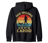 Dog Walking Is My Cardio Funny Dog Lovers Zip Hoodie