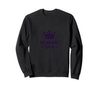 Dog Walking Queen: Royal Pet Lover Sweatshirt, Adult Unisex, Black, S