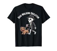 Dog-Walking Skeleton Funny Grim Reaper Pet Humor T-Shirt