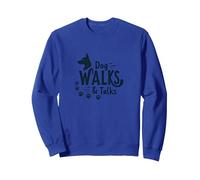 Dog Walks & Talks: Canine Companionship Sweatshirt, Adult Unisex, Royal Blue, S