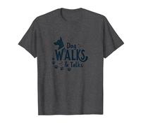 Dog Walks & Talks: Canine Companionship T-Shirt, Men, Dark Heather Grey, 6XL