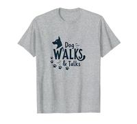 Dog Walks & Talks: Canine Companionship T-Shirt, Men, Heather Grey, 6XL