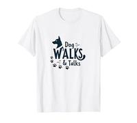 Dog Walks & Talks: Canine Companionship T-Shirt, Men, White, 6XL