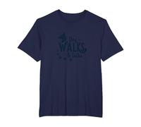Dog Walks & Talks: Canine Companionship T-Shirt, Men's Big and Tall, Navy, 2X Tall
