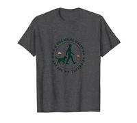 Dog Walks Walks are My Therrau Pet Lover T-Shirt, Men, Dark Heather Grey, 6XL