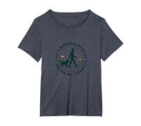 Dog Walks Walks are My Therrau Pet Lover T-Shirt, Women's Plus, Heather Blue, 2X
