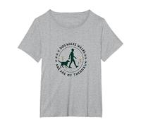 Dog Walks Walks are My Therrau Pet Lover T-Shirt, Women's Plus, Heather Grey, 2X