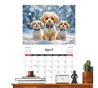 Dog Wall Calendar 2026 | 12 Month Planner For Tech Dogs, Wall Calendar | For Home Living Room Bedroom Study Office Students Teachers Workshop Residence