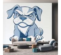 Dog Wallpaper for Living Room, Cartoon Animal Modern Wall Mural for Bedroom, Non-Woven Photo Wallpaper Home Decor 300X210cm, Wall Decoration D1