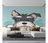 Dog Wallpaper for Living Room, Cute Cartoon Puppy Wall Mural for Bedroom 130x80 cm, Non-Woven Photo Wallpaper, Home Decor D&O69