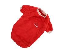 Dog Warm Coat for Cats and Small Dogs, Red Polyester Apparel | Ultra-soft Elastic Fit, Freedom of Movement, Easy Care, Cartoon Style, Fruit Pattern, Holiday Wear