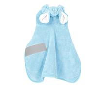 Dog Warming Bathrobe After Bath - Skin Friendly Fast Drying Dog Towel Robe | Microfibre Pet Drying Coat for Small Medium Dogs Cats | Adjustable Absorbent Bath Robe Keeps Pets Warm Comfortable