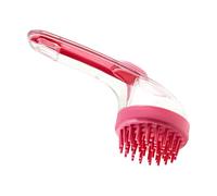 Dog Wash Brush, Massage Brush with Shampoo Dispenser for Dogs - Shower Set with Reusable Silicone Bristles for Cats, Puppies and Small Animals