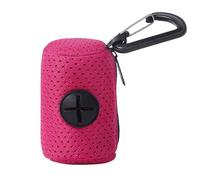 Dog Waste Bag Holder, Mesh Dog Waste Bag Holder with Leash Attachment and Zip - Fashionable Poop Bag Holder, Hanging for Outdoor, Training, Hot pink, Siehe Beschreibung, See description